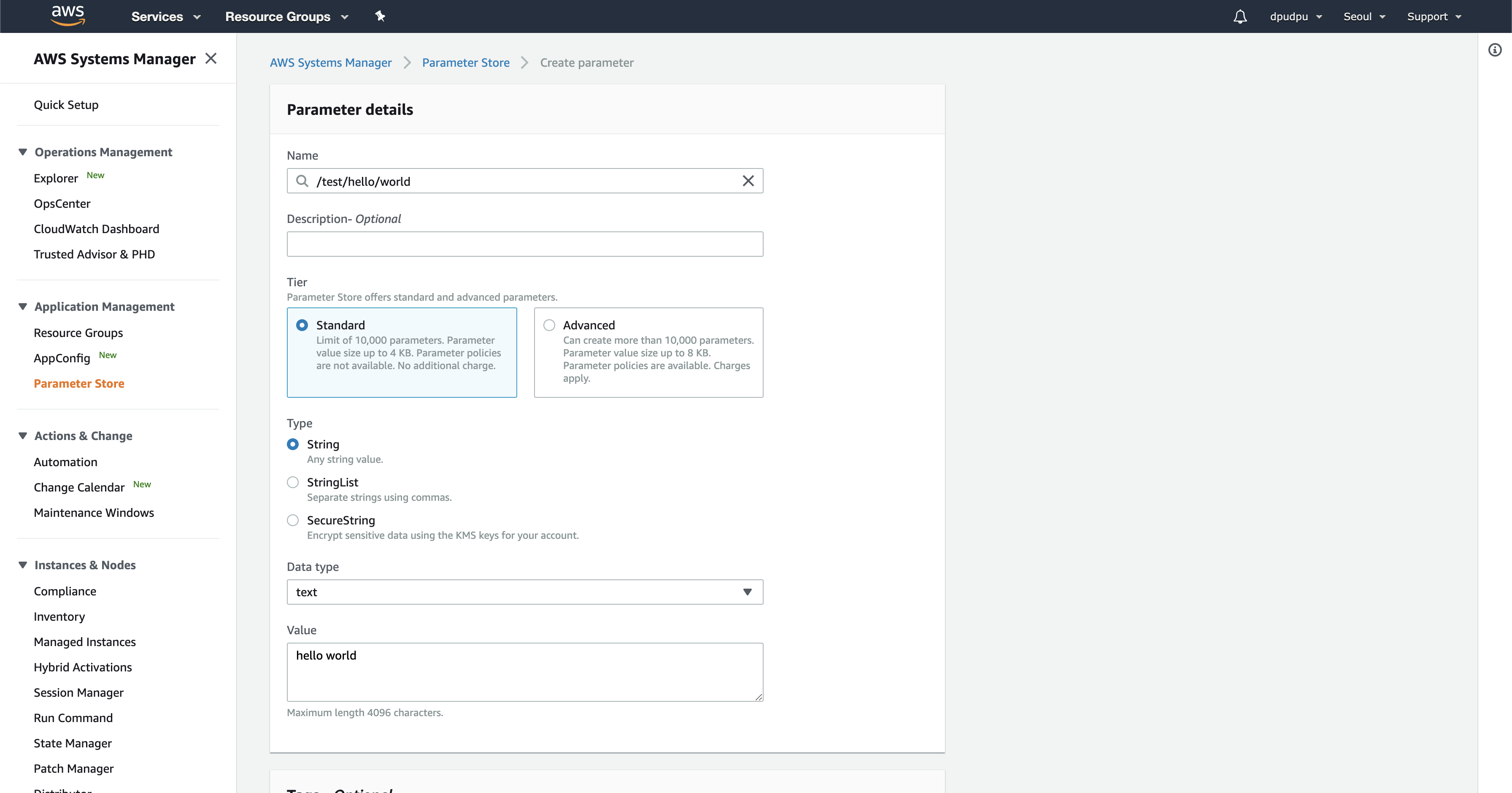 Aws Parameter Store Example _ Data elements and parameters – DXKDD