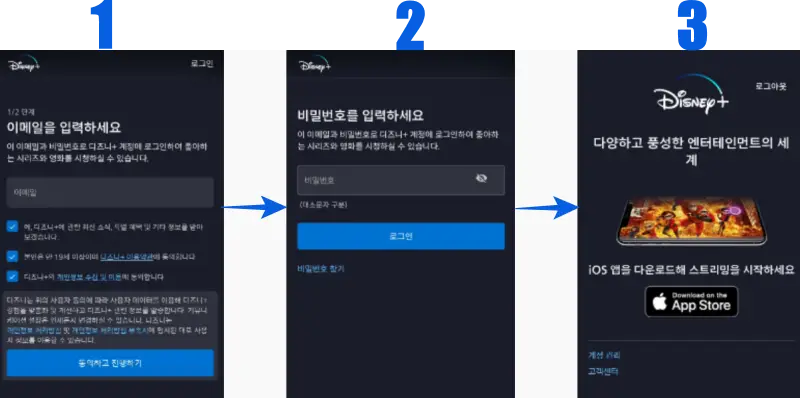 디즈니 플러스 계정 로그인 방법(1,2,3)