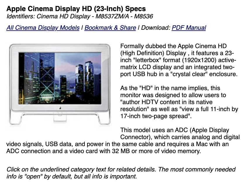 Apple Cinema Display HD (crystal 23-Inch) 2