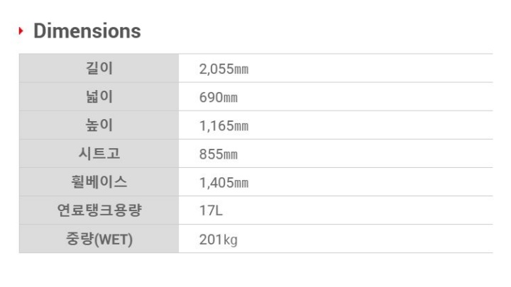 2025-야마하-YZF-R1-사이즈표