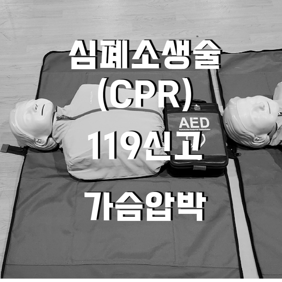  심정지, 심폐소생술(CPR) 정신 바짝 차리고 이것만 기억하자! 119신고-가슴압박