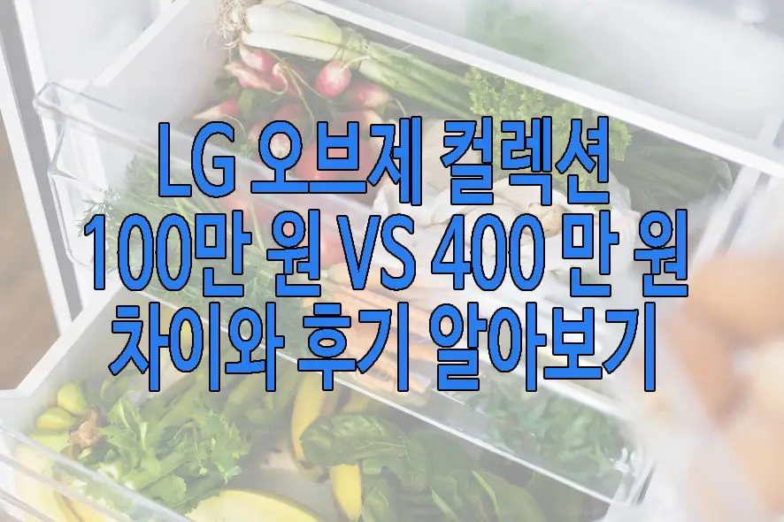 LG 오브제 컬렉션 냉장고에 관한 글 썸네일