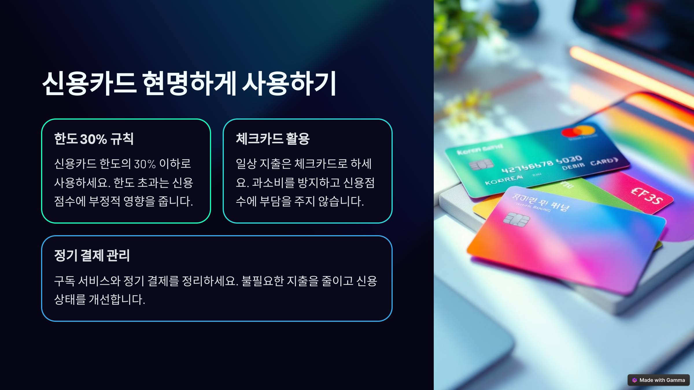 ppt자료 신용카드 사용법