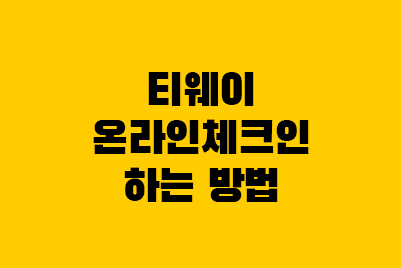  티웨이 온라인 체크인 불가, 시간 (모바일 탑승권)