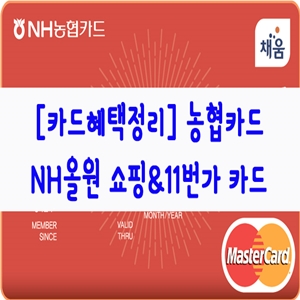 [카드혜택정리] 농협카드…NH올원 쇼핑&11번가 카드