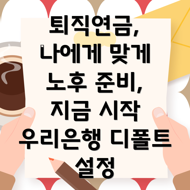 우리은행 퇴직연금 디폴트 설정