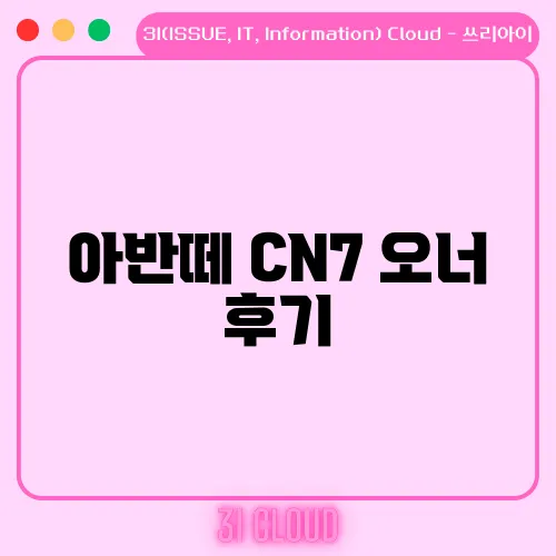 아반떼 CN7 오너 후기, 장기 사용 리뷰