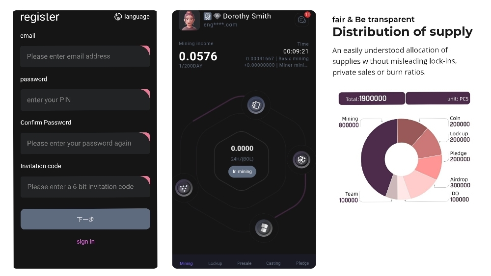  극초기코인 코인셉트 볼코인(coincept, BOL COIN) 거래소코인 채굴, 총공급량 190만개 불과