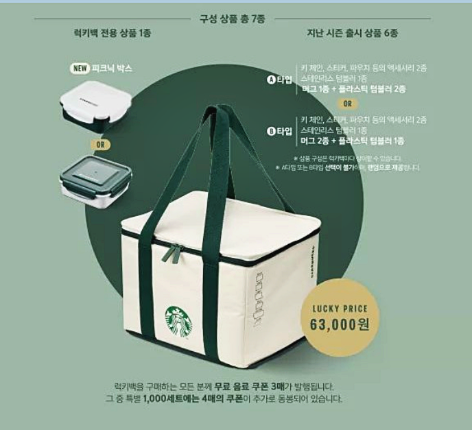  스타벅스 럭키백 2021 출시일은?!
