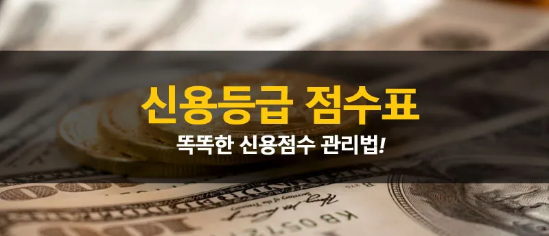  신용등급 점수표로 알아보는 나의 금융 건강 상태