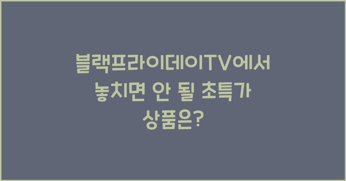 블랙프라이데이TV