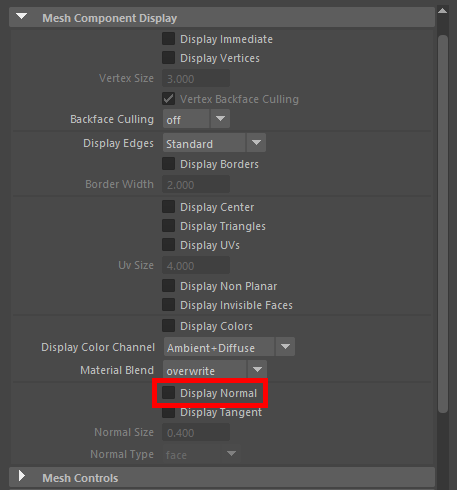 Attribute Editor 창 이미지