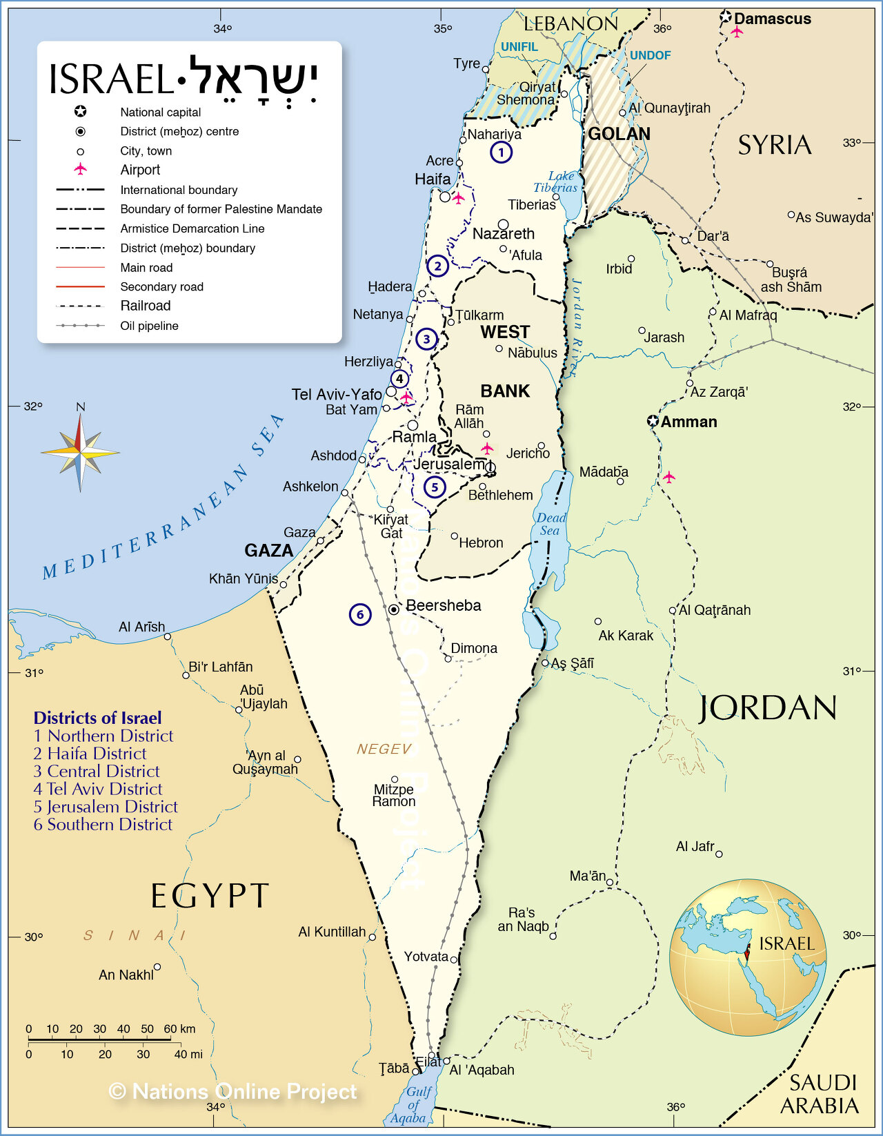 이스라엘 지도