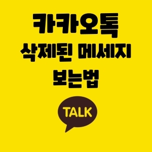  카카오톡 삭제된 메세지 보는법(꿀팁공개)