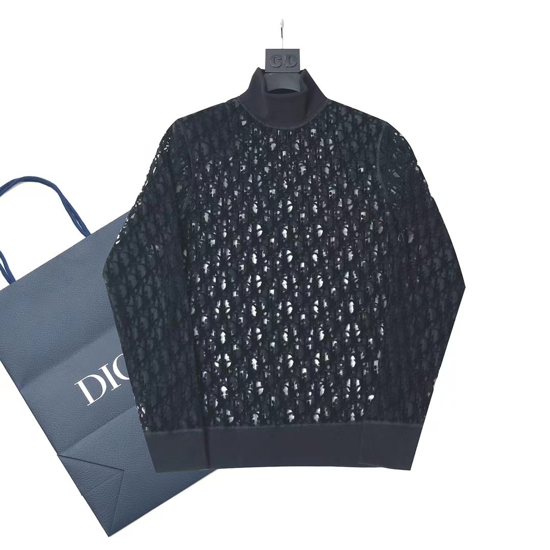  [DIOR] 디올 오블리크 블랙 테크니컬 코튼 저지 티셔츠 143J640A0732_C989