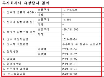 맥쿼리인프라-유상증자-일정