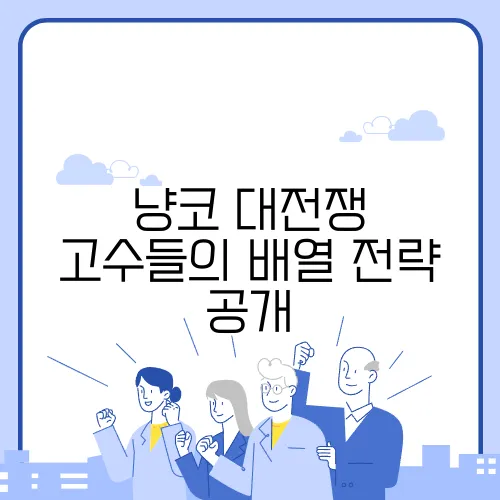 냥코 대전쟁 고수들의 배열 전략 공개