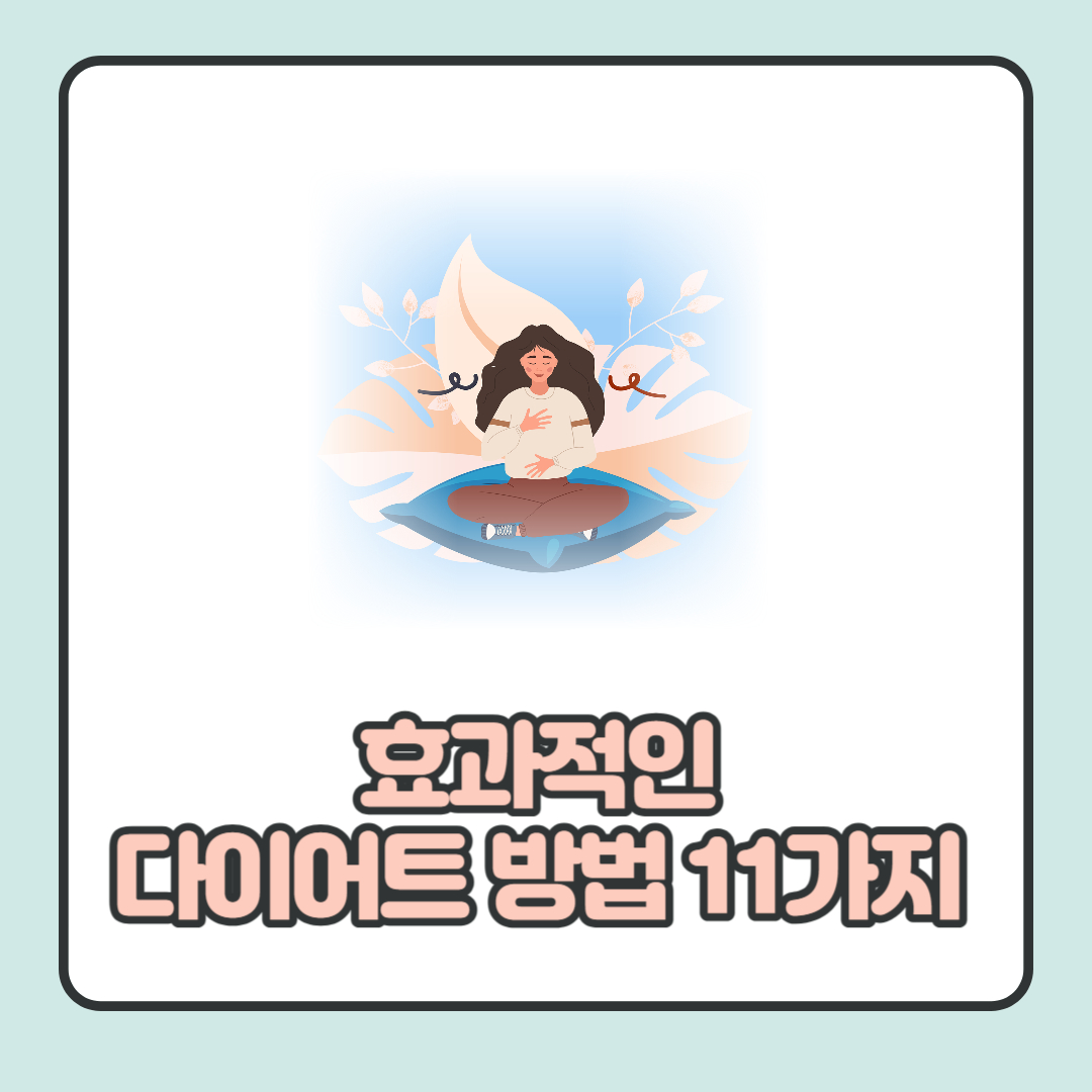  효과적인 다이어트 방법 11가지를 통해 건강히 살빼기