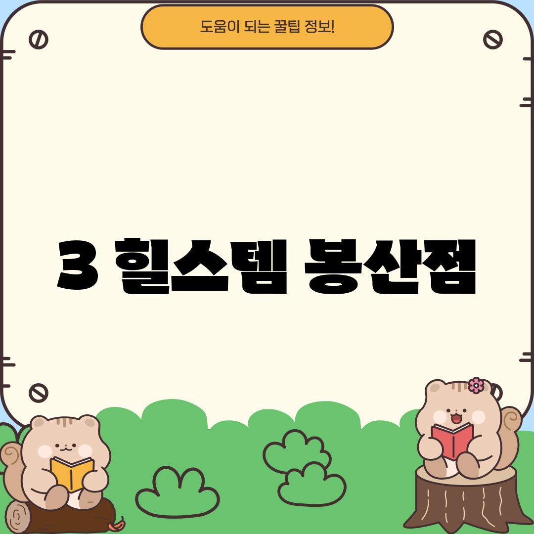 3. 힐스템 봉산점