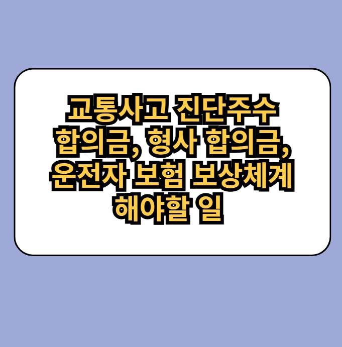 교통사고진단주수합의금