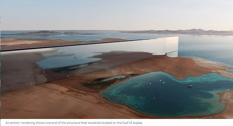  경이로움!...이게 가능한가?...사우디 네옴에 길이 120km 높이 488m 초고층 트윈 빌딩 건설 VIDEO: Saudi Arabia plans $1 trillion mirrored skyscraper in Neom