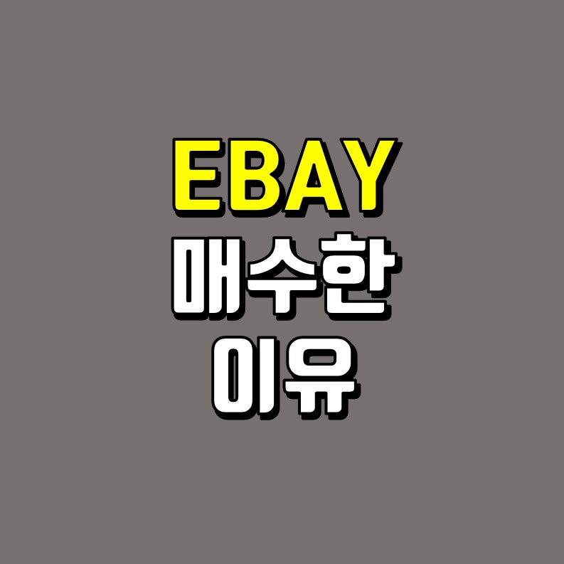  EBAY를 매수한 이유 - 데드캣 바운스, 사회적 경험