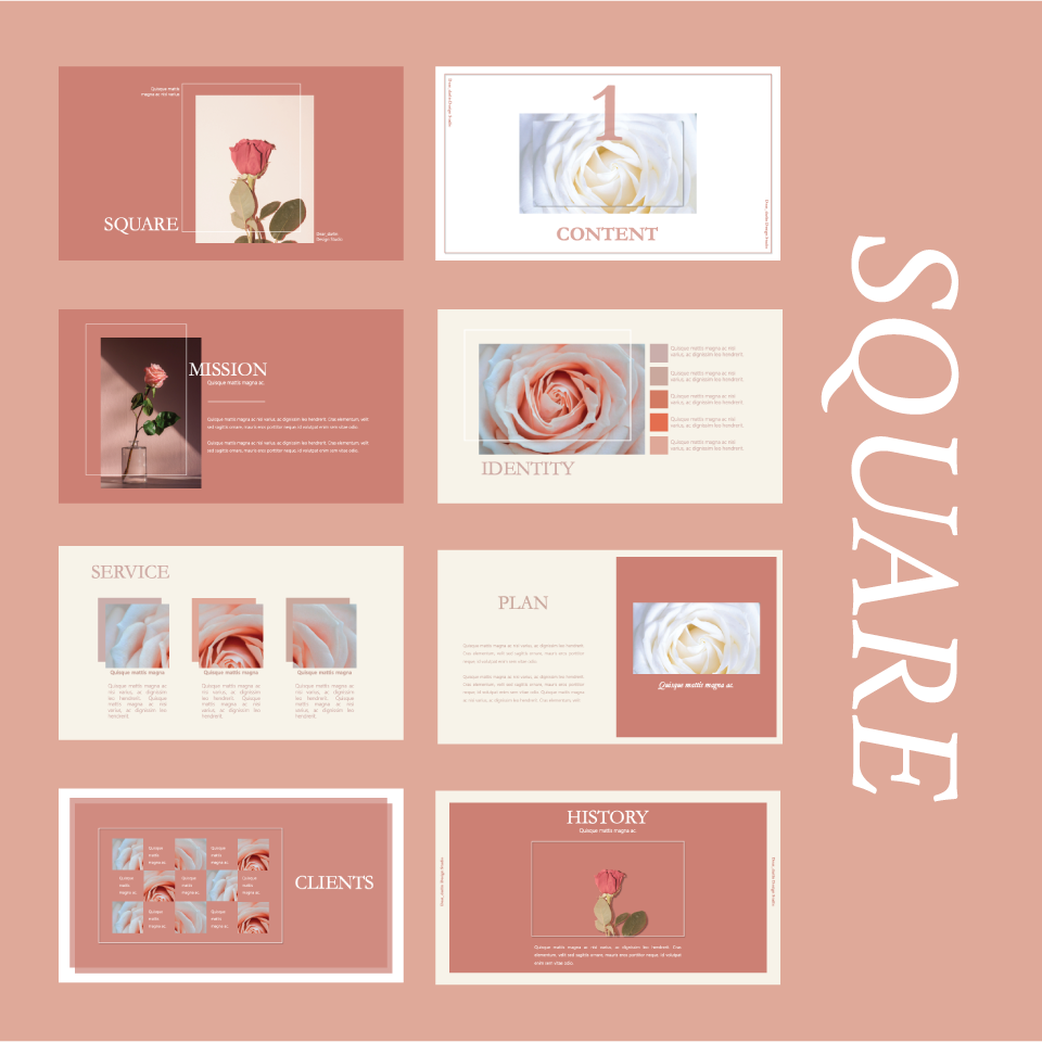  [PPT테마_02] Square | 회사소개서, 브랜드소개서, 사업계획서