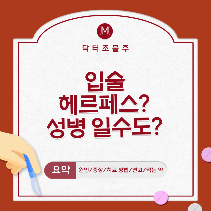 입술 헤르페스? 성병 일수도?