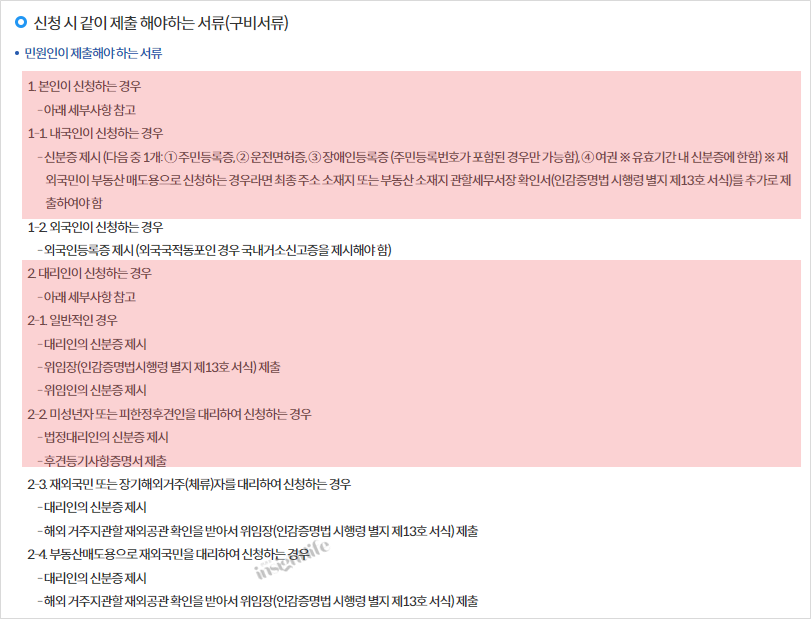 구비서류