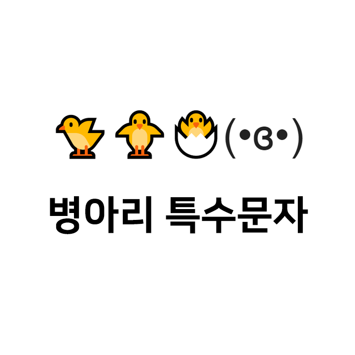  병아리 특수문자 이모티콘 (•ɞ•) - 인스타특수문자 텍스트대치모음