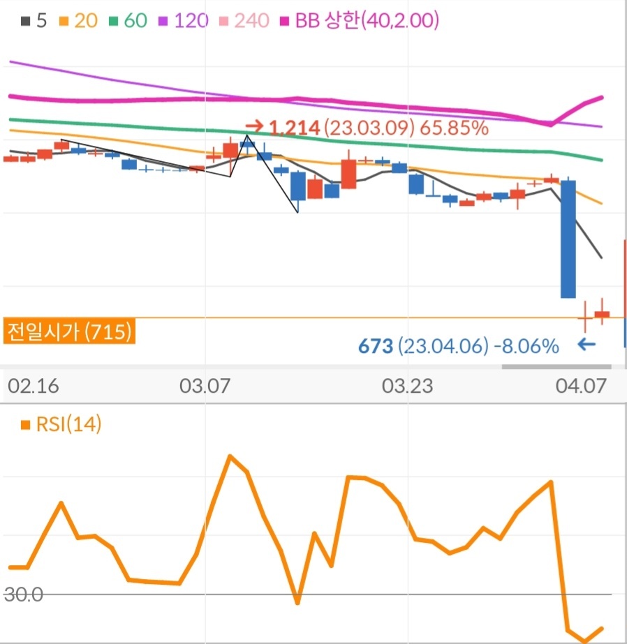  보조지표 RSI를 활용한 주가 최저점 찾기