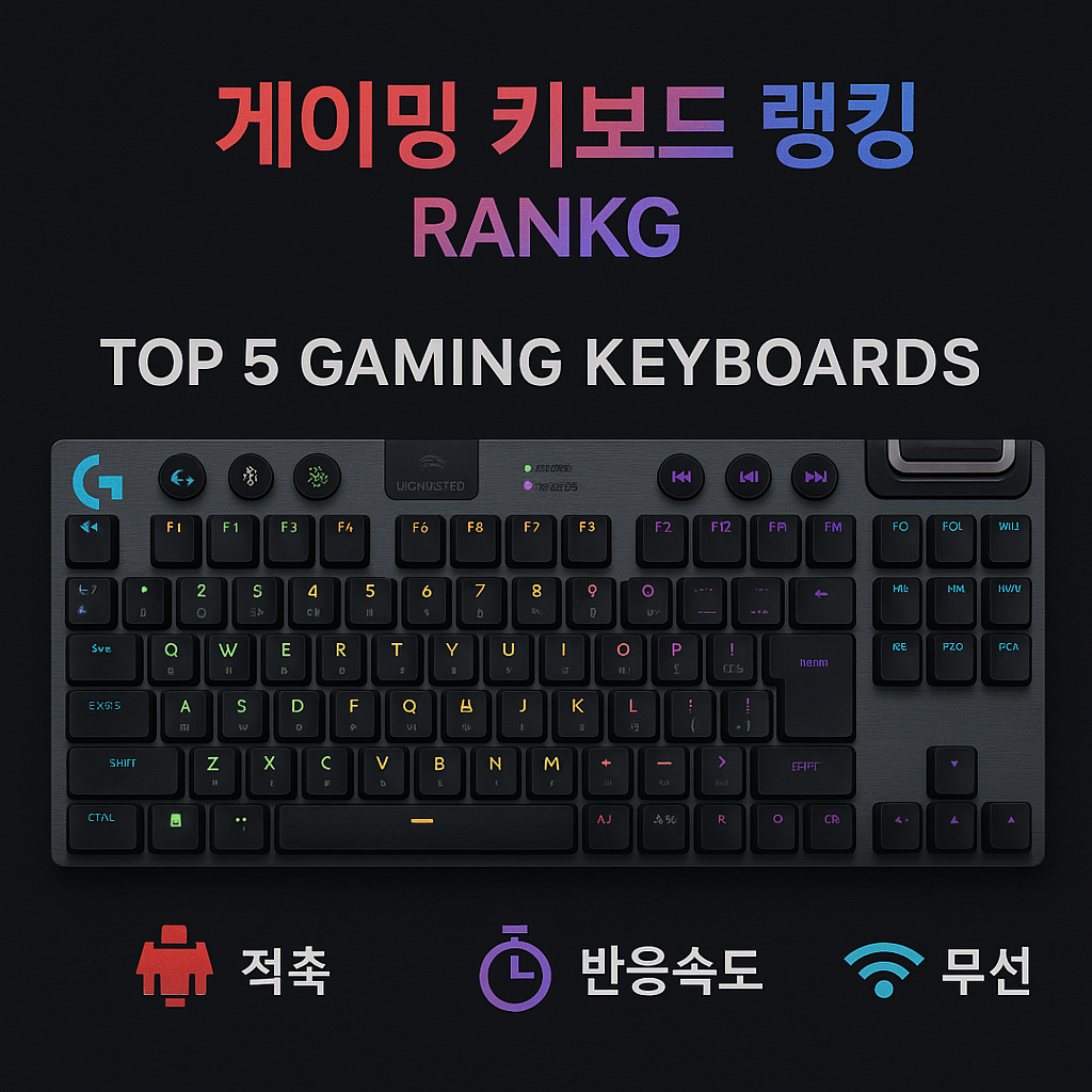 2025년 인기 게이밍 키보드 TOP 5 비교 요약 게이밍 키보드 랭킹 2025 썸네일