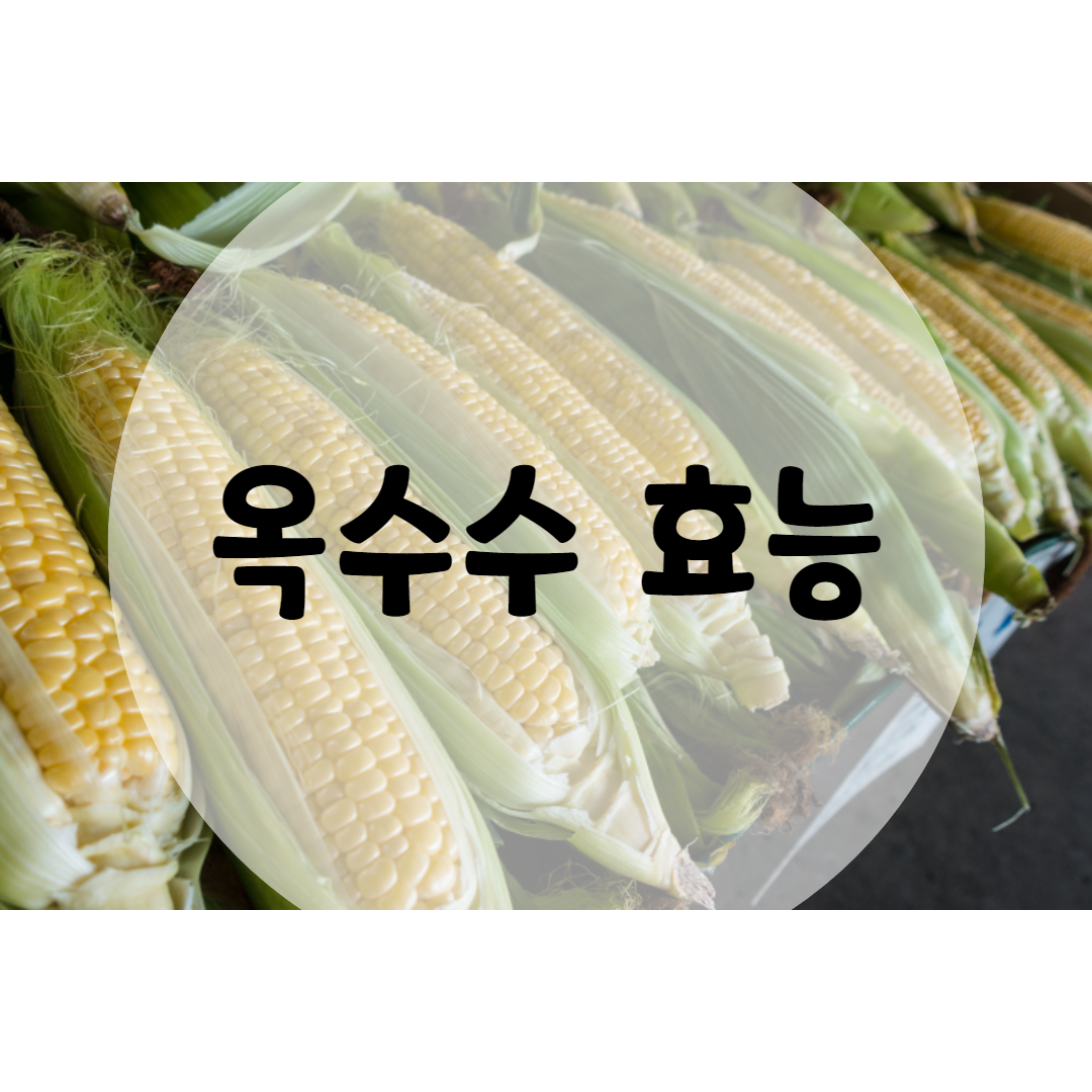  옥수수 효능 참 많아요