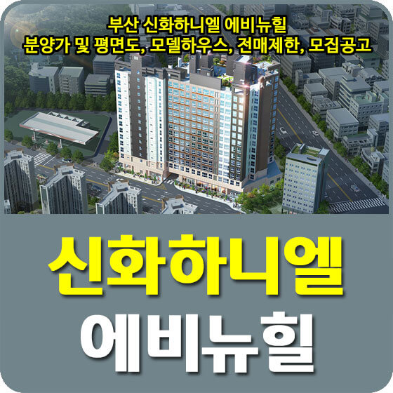  부산 신화하니엘 에비뉴힐 분양가 및 평면도, 모델하우스, 전매제한, 모집공고 안내