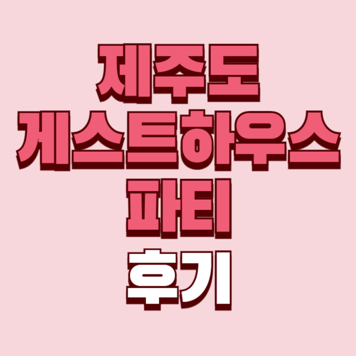 제주도-게스트하우스-파티-후기