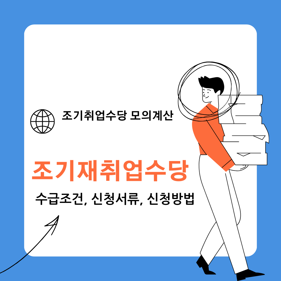  조기재취업수당 수급조건, 신청 서류 및 신청방법