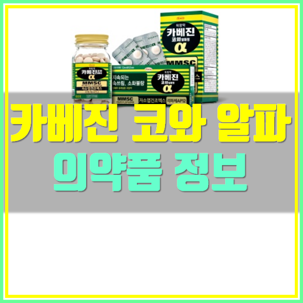  카베진 코와 알파 효능 부작용