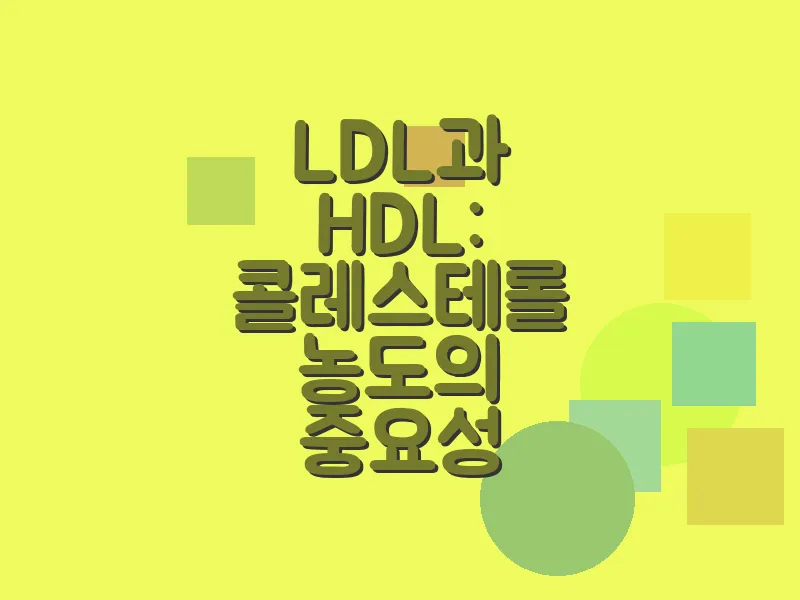 LDL과 HDL: 콜레스테롤 농도의 중요성