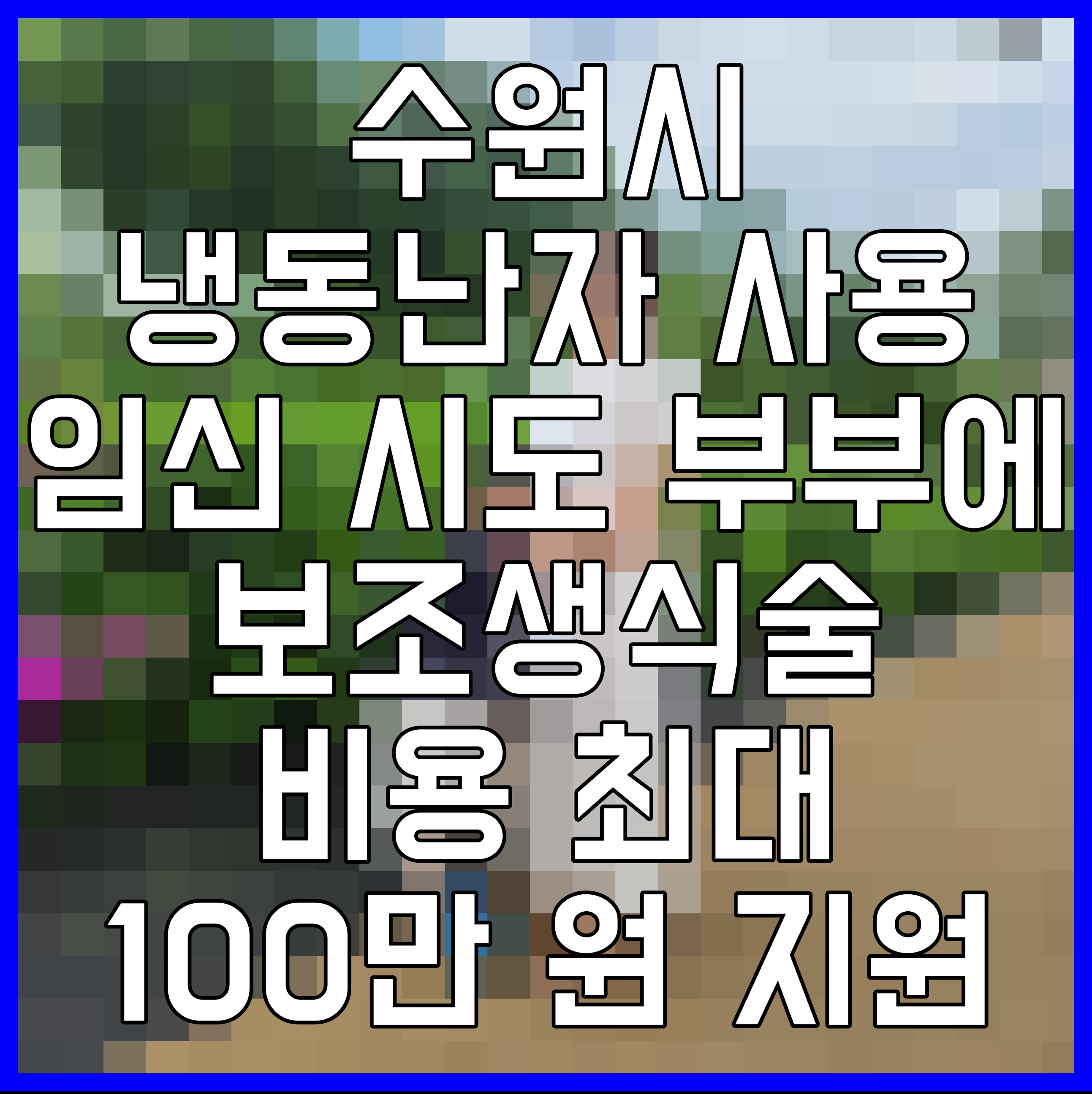  수원시 냉동난자 사용 임신 시도 부부에 보조생식술 비용 최대 100만 원 지원