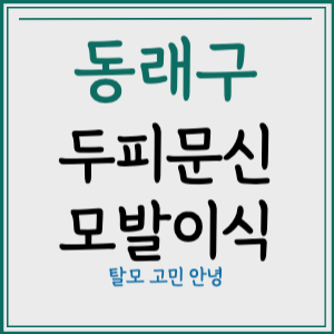 부산 동래구 두피문신 모발이식