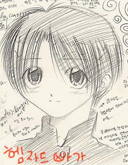  [20201101]수업시간에 그린 교복소년 낙서