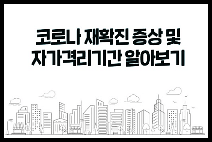  코로나 재확진 증상 및 자가격리기간 생활지원금 등