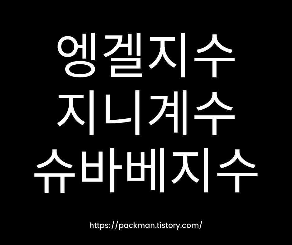  엥겔지수 지니계수 슈바베지수 계산 방법