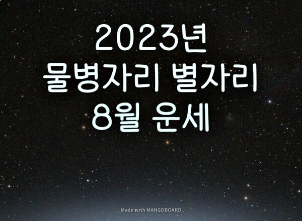  2023년 물병자리 8월 별자리 운세