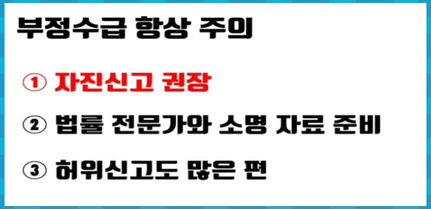 실업급여 부정수급 기타 사항