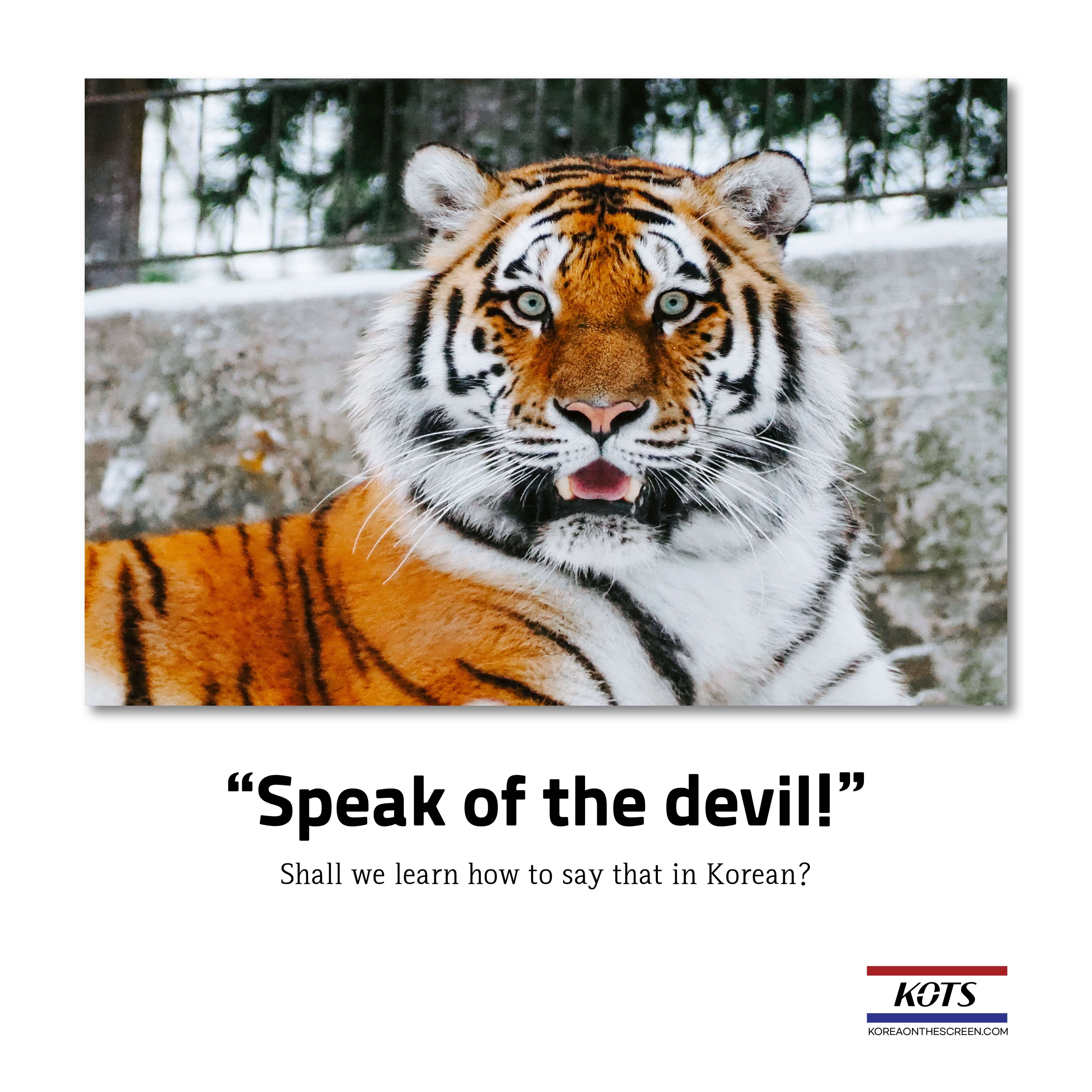  Speak of the devil