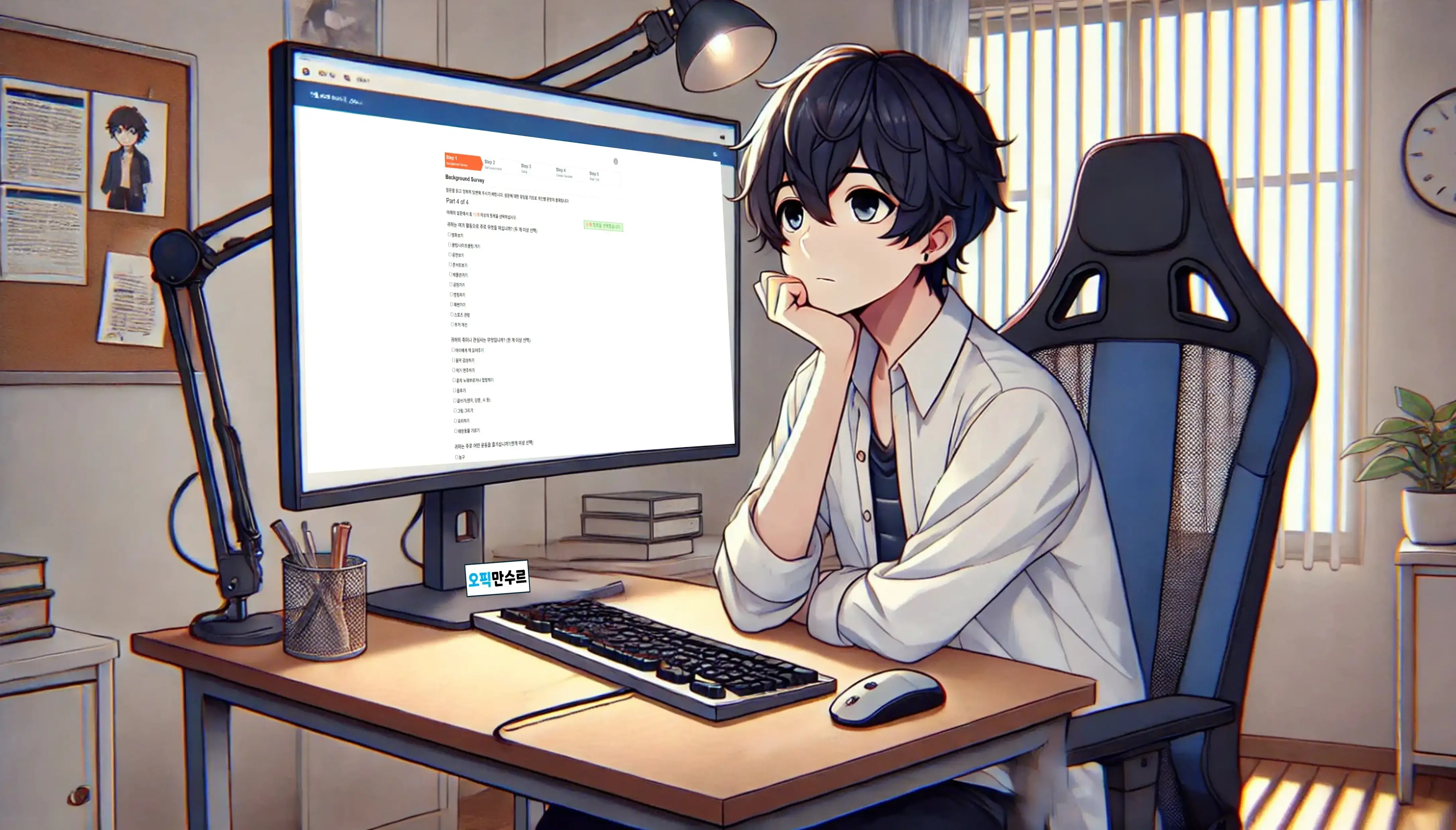 오픽 서베이 선택 항목을 고민하는 중