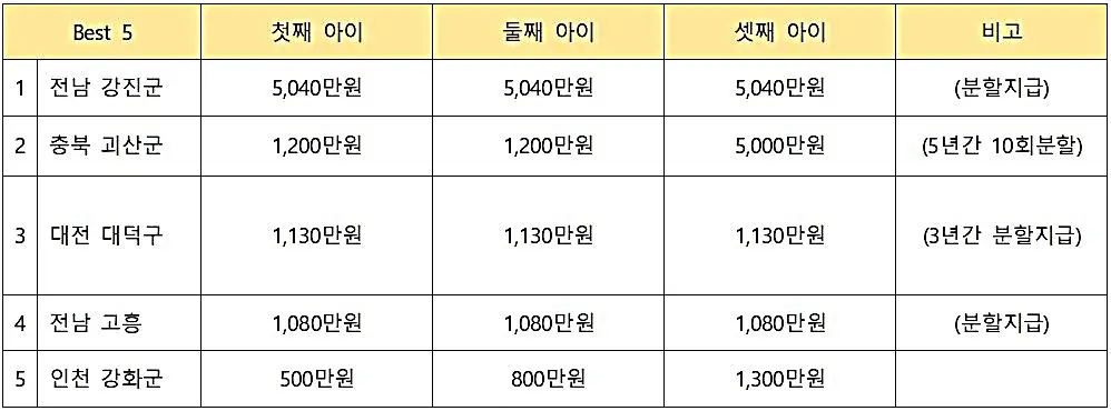 2023-지역-별-출산-지원금-순위