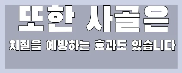  또한 사골은 치질을 예방하는 효과도 있습니다