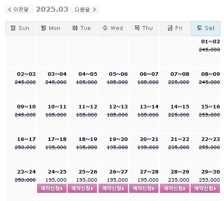 스톤비치cc 예약: 1박 2일 골프 패키지 가격 및 날씨 (3월 24일)